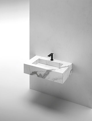 Integrated washbasin single
